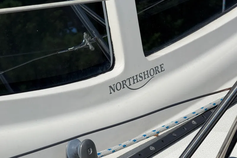 Slide: The Image of Close-up of 2006 Southerly 115 Mk IV yacht with "Northshore" branding. - 28