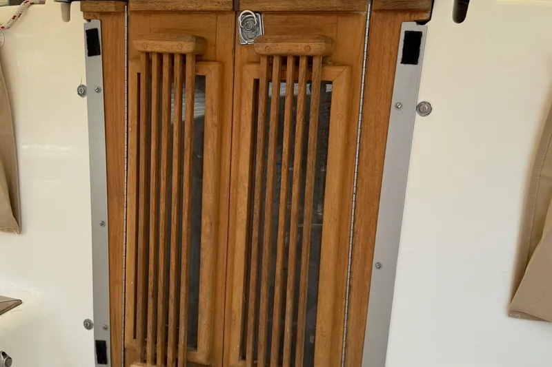 Slide: The Image of Wooden cabin door of a 2006 Southerly 115 Mk IV sailboat. - 41