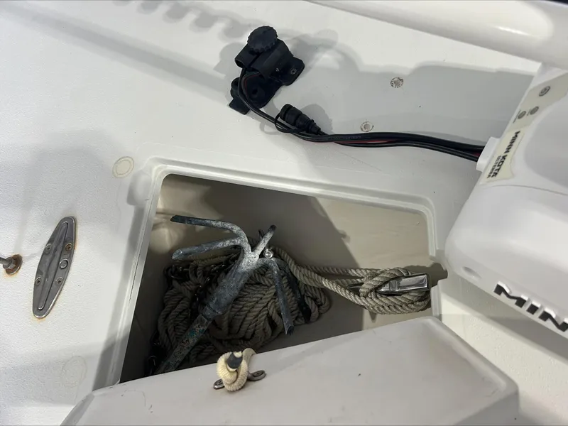 Slide: The Image of Anchor and rope storage on 2008 Lake & Bay Boca Grande boat. - 5