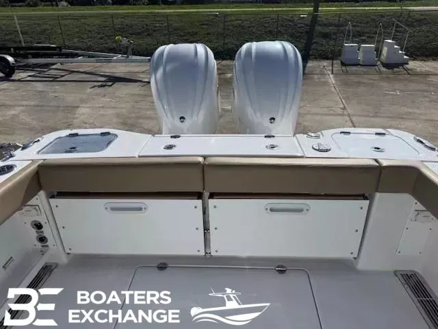Slide: The Image of Everglades 285 Center Console 2026 with twin outboard engines. - 3