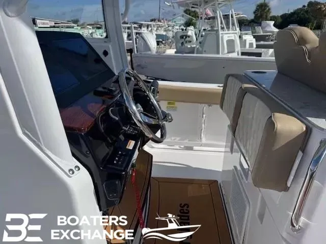 Slide: The Image of Interior view of 2026 Everglades 285 Center Console boat. - 7