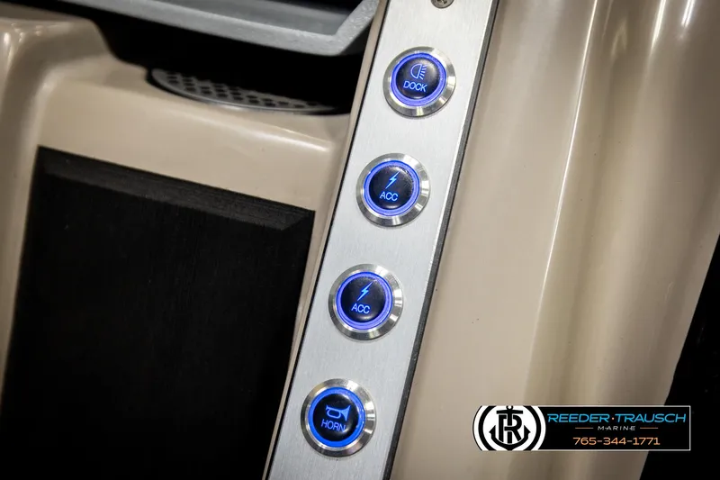 Slide: The Image of Control panel of 2023 Barletta 21 UC boat with illuminated buttons. - 41