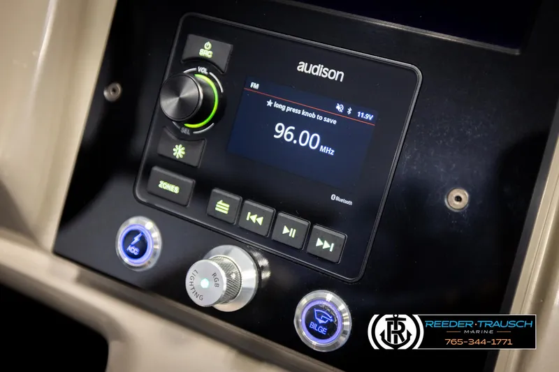Slide: The Image of Control panel of 2023 Barletta 21 UC boat featuring Audison audio system. - 43