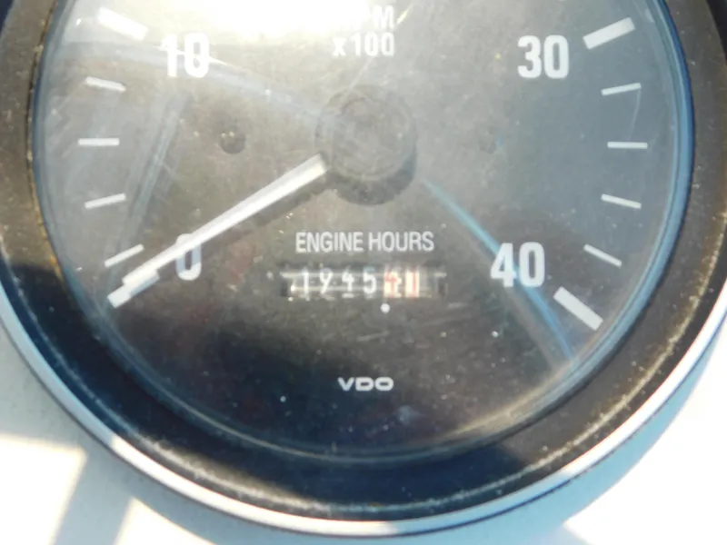 Slide: The Image of Close-up of a 1999 Mainship Pilot 30 engine hour meter displaying 1745.2 hours. - 33