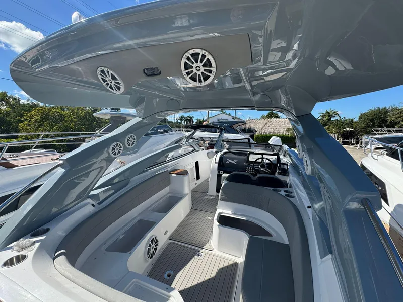 Slide: The Image of 2025 NX Boats NX280 XTREME interior with sleek design and modern features. - 6