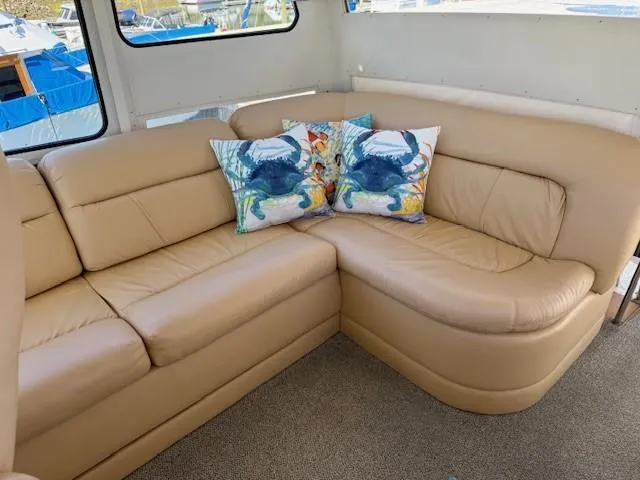 Slide: The Image of Flybridge deck, sofa folds out to a queen berth - 22