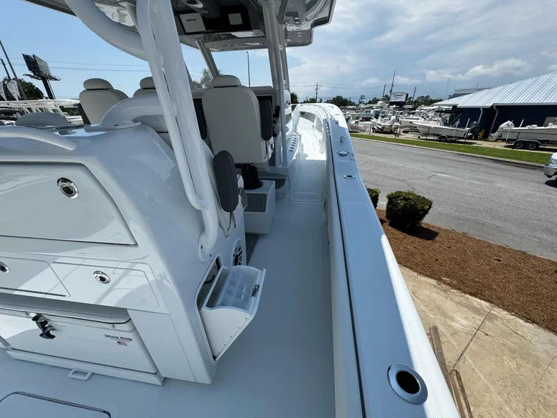 Slide: The Image of 2026 Invincible 43 Open Fisherman boat interior, showcasing sleek design and modern features. - 8