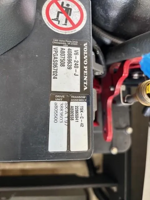 Slide: The Image of Volvo Penta engine label on 2018 Regal 2000 ES Bowrider boat. - 14