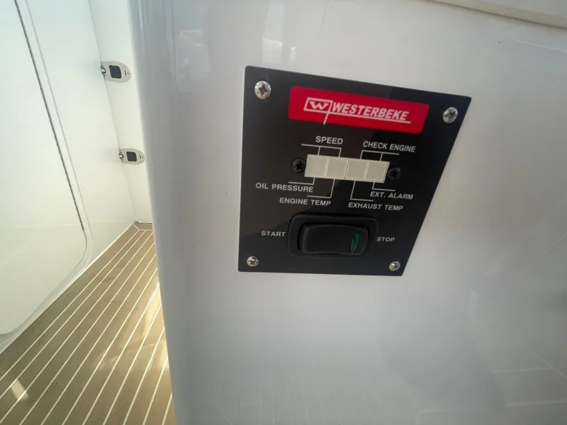 Slide: The Image of Westerbeke control panel on 2025 MJM 3 boat. - 27