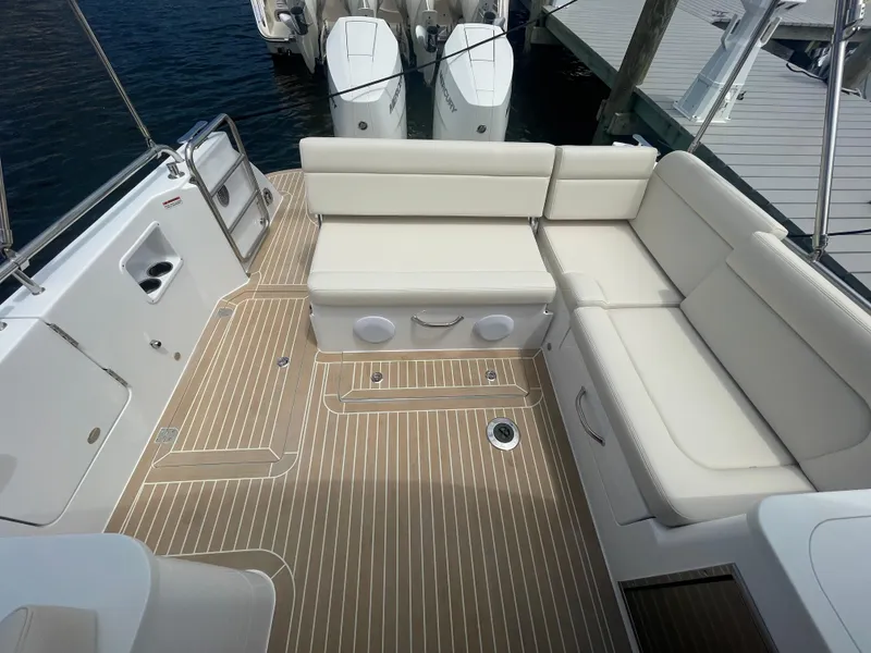 Slide: The Image of 2025 MJM 3 boat with spacious seating and modern deck design. - 41