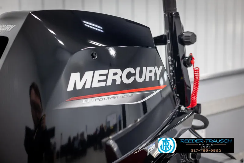 Slide: The Image of Mercury EFI FourStroke engine on 2025 Lund 1600 Fury Heritage Edition boat. - 23