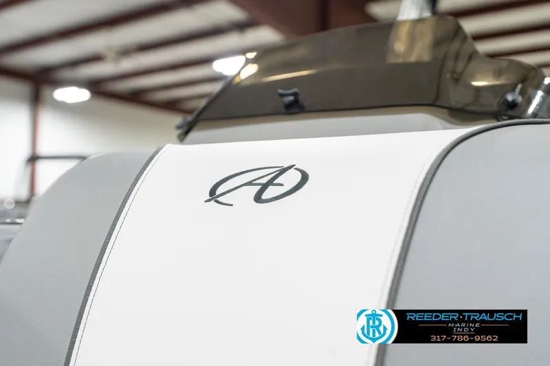 Slide: The Image of 2023 Avalon 2180 Vent CR boat interior with logo, showcased at Reeder-Trausch Marine. - 40
