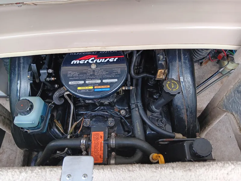 Slide: The Image of Engine compartment of a 1998 Crownline 192 BR DLX with MerCruiser motor. - 3