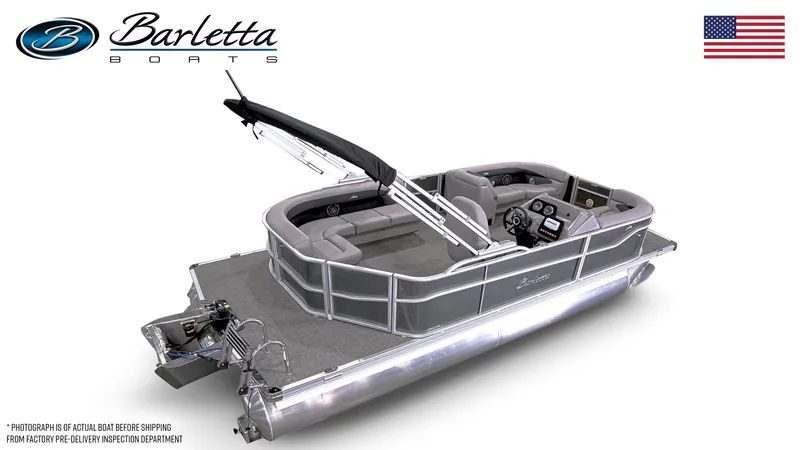 Slide: The Image of 2026 Barletta Aria A20L pontoon boat with sleek design and modern features. - 15