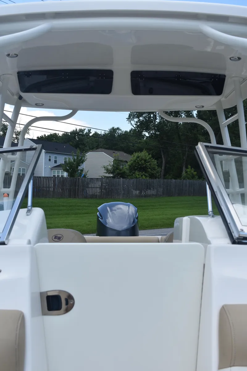 Slide: The Image of 2019 Key West 239 DFS boat interior with open windshield - 27