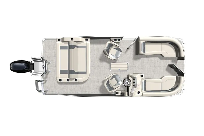 Slide: The Image of 2026 Barletta ARIA 22UC boat interior with gray seating and modern design. - 5