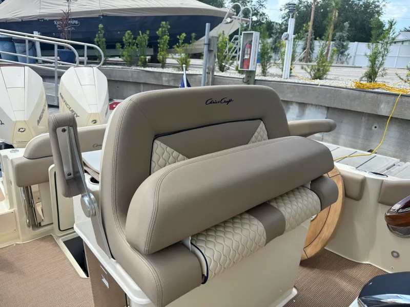 Slide: The Image of 2025 Chris-Craft Catalina 28 boat interior with luxurious seating and modern design. - 25
