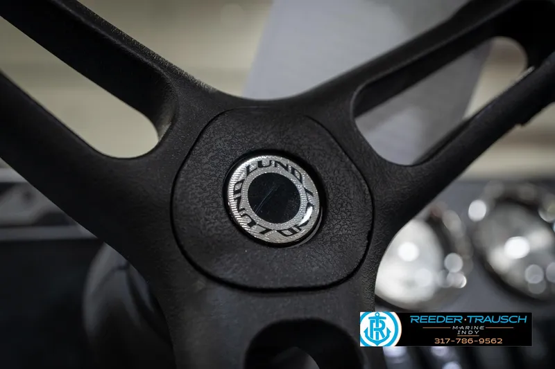 Slide: The Image of Close-up of 2026 Lund 1650 Rebel XL SS steering wheel with logo detail. - 35