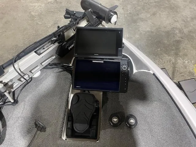 Slide: The Image of 2023 Falcon Boats F205 dashboard with advanced navigation and control systems. - 9