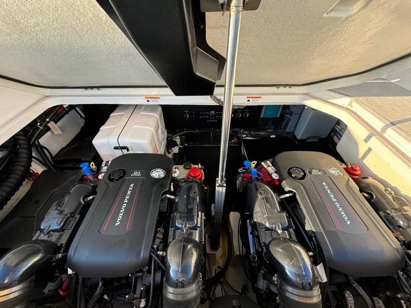 Slide: The Image of Engine compartment of 2021 Regal 36 Grande Coupe with Volvo Penta engines. - 33