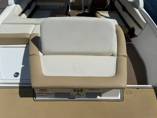Slide: The Image of Cobalt CS23 2020 boat interior with beige and white seating. - 24