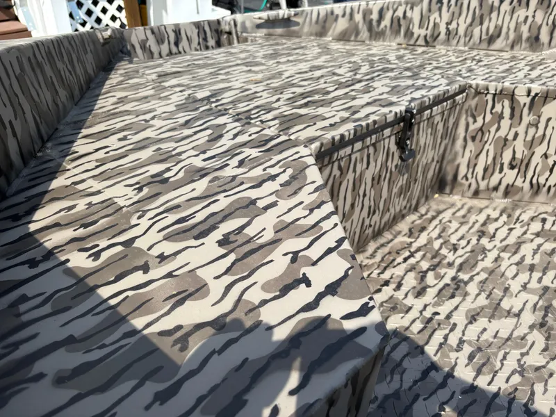 Slide: The Image of 2025 Edge Duck Boats Standard 656DB with camouflage interior design. - 4