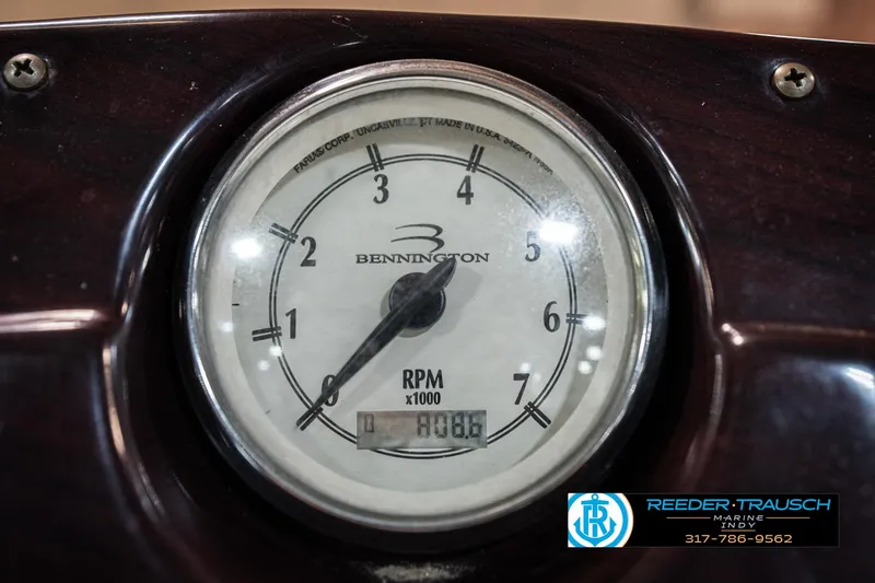 Slide: The Image of Close-up of a Bennington 2050 GL 2007 boat tachometer displaying RPM. - 38
