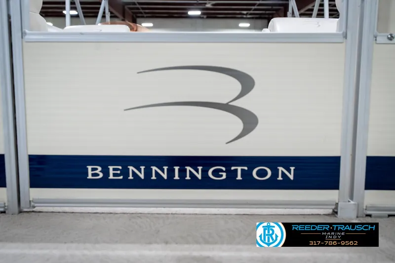 Slide: The Image of 2007 Bennington 2050 GL boat logo with dealership contact information. - 48
