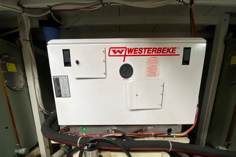 Slide: The Image of Westerbeke generator in 1980 Grand Banks 42 Europa engine room. - 20