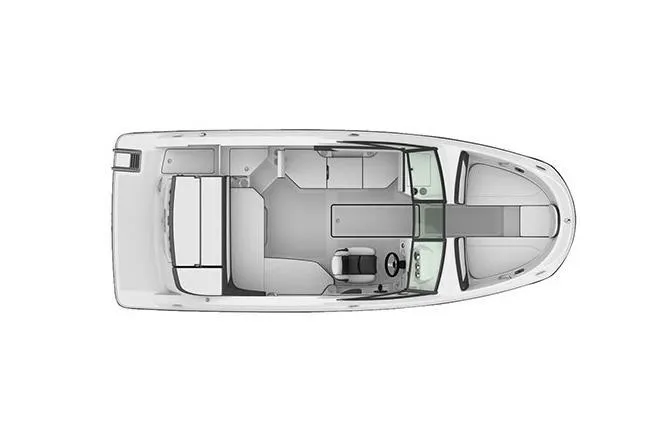 Slide: The Image of Top view of 2018 Sea Ray SPX 210 boat layout. - 9
