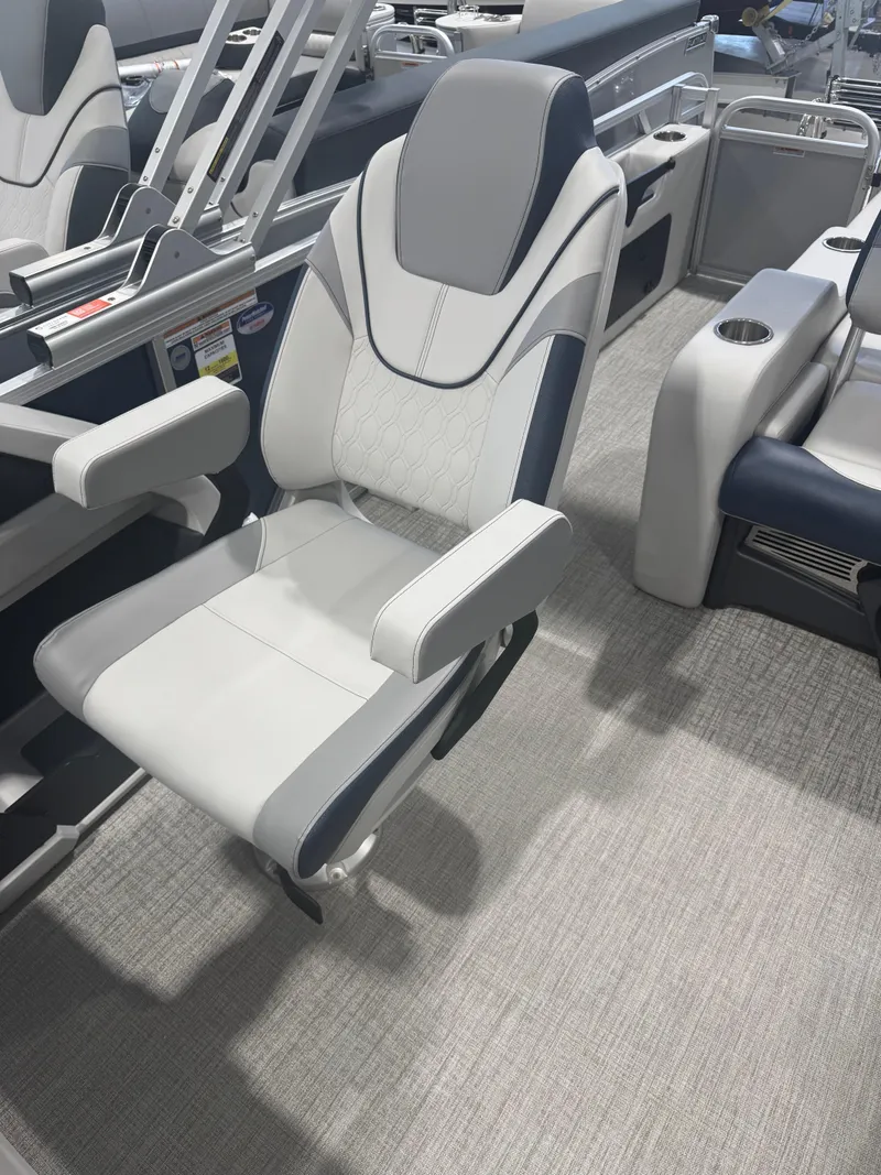 Slide: The Image of Luxurious seating in 2025 Avalon 2385 25 LSZ VRL boat, featuring modern design and comfort. - 7