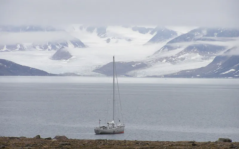 Slide: The Image of Sailing yacht Bestevaer 53 S/Y 2026 in icy fjord with mountainous backdrop. - 21