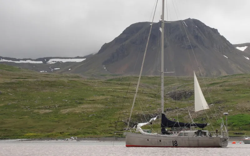 Slide: The Image of Sailing yacht Bestevaer 53 S/Y 2026 anchored near mountainous landscape. - 22