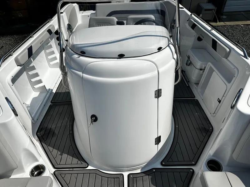 Slide: The Image of 2024 Godfrey 231 Center Console boat interior with sleek design and modern features. - 5