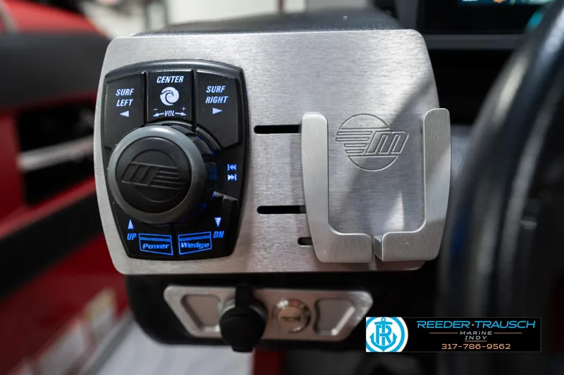 Slide: The Image of Control panel of a 2017 Malibu Wakesetter 25 LSV boat with surf settings. - 47