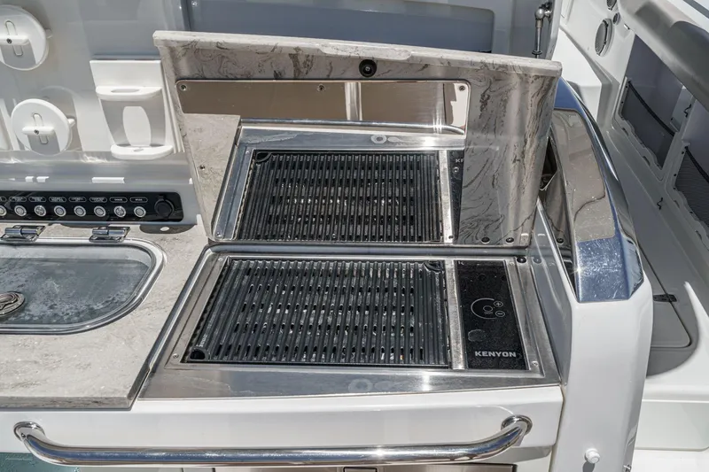 Slide: The Image of Outdoor grill and sink on 2017 Boston Whaler 42 OUTRAGE boat. - 34