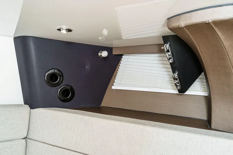 Slide: The Image of Interior detail of 2017 Boston Whaler 42 OUTRAGE, featuring modern design elements and fixtures. - 70