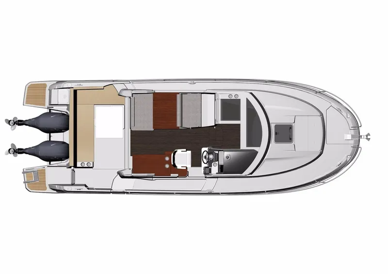 Slide: The Image of Top view layout of 2017 Jeanneau Merry Fisher 895 boat interior. - 39