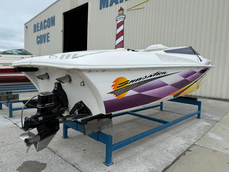 Slide: The Image of 2003 Sunsation 288 powerboat on display at Beacon Cove marina. - 6