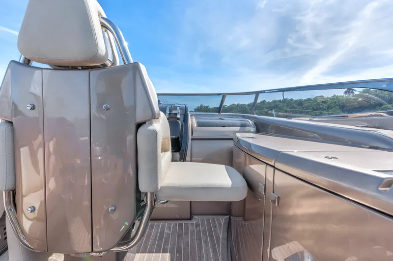 Slide: The Image of 2005 Riva 44' Rivarama yacht interior with sleek seating and modern design. - 24
