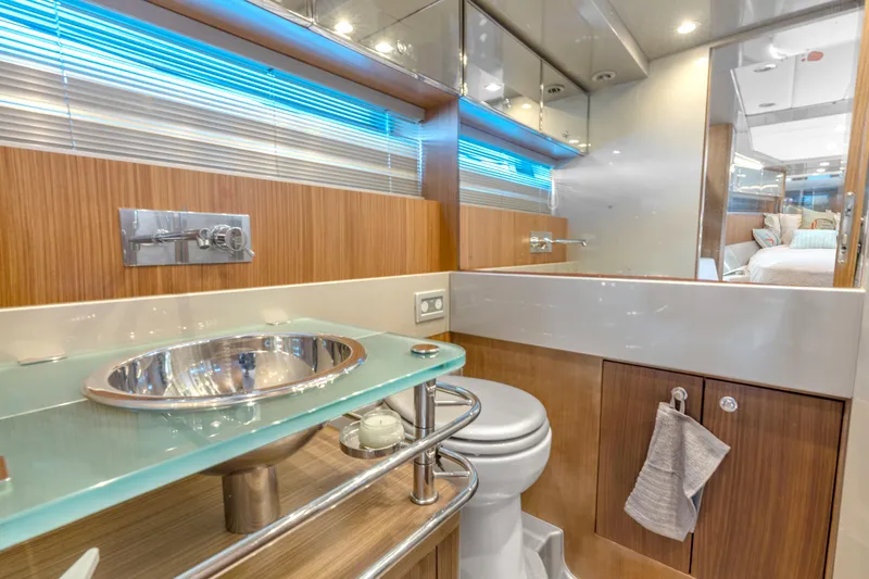 Slide: The Image of Luxurious bathroom interior of 2005 Riva 44' Rivarama yacht with modern fixtures. - 28