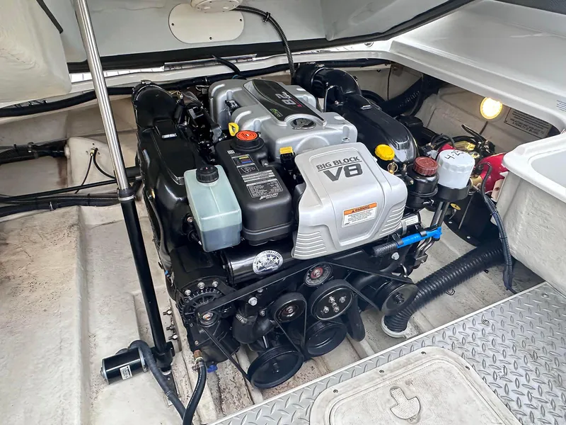 Slide: The Image of Engine compartment of a 2016 Formula 240 Bowrider with a Big Block V8 engine. - 35