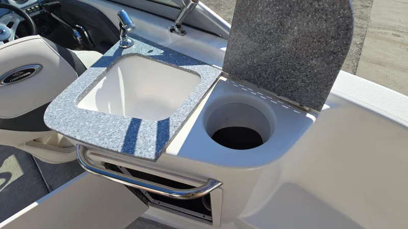 Slide: The Image of 2018 Chaparral 224 Sunesta boat interior with sink and countertop. - 41