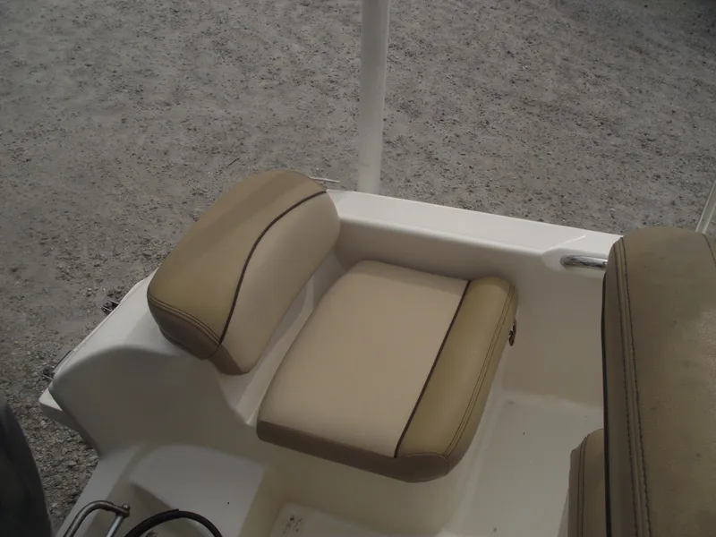 Slide: The Image of 2018 Scout 175 Sportfish boat seat with beige upholstery. - 24