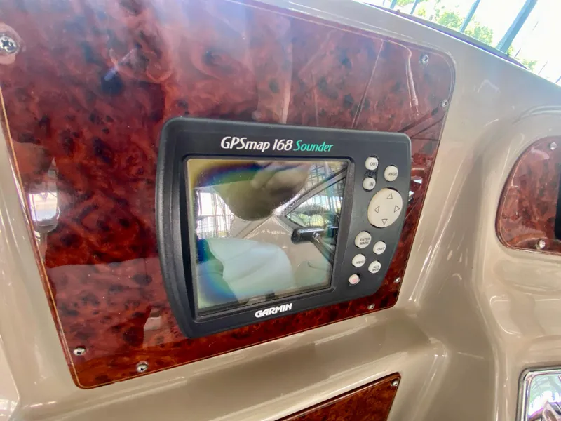 Slide: The Image of Garmin GPSmap 168 Sounder on 1998 Maxum 3700 SCR boat dashboard. - 15