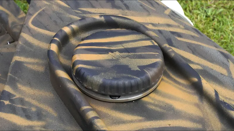 Slide: The Image of Camouflage-patterned hatch on 2025 G3 Bay 17 boat. - 23