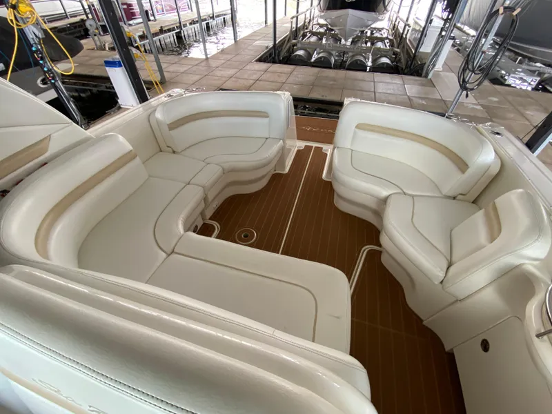 Slide: The Image of Luxurious seating area on a 2008 Sea Ray 38 Sundancer yacht. - 25