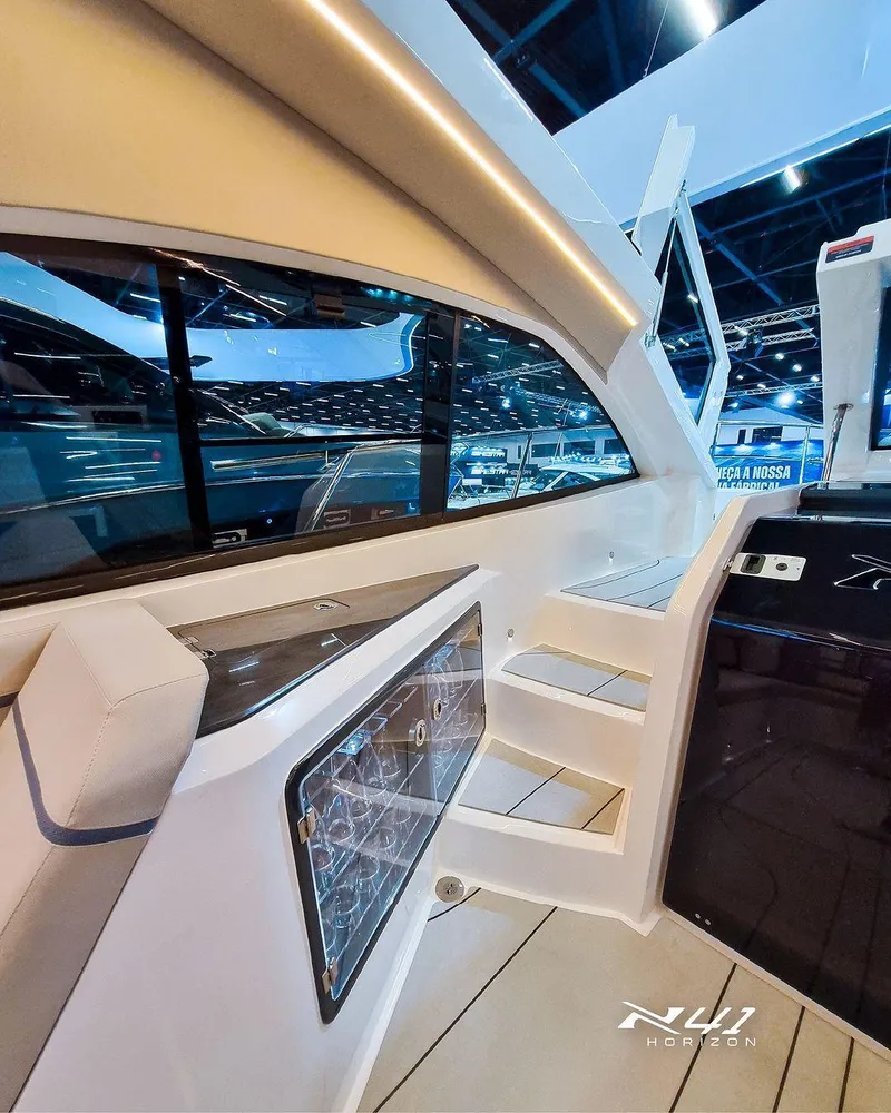 Slide: The Image of 2025 NX Boats NX41 HORIZON interior with sleek design and modern features. - 3