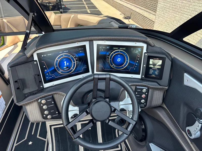 Slide: The Image of 2023 Centurion Ri265 dashboard with dual digital displays and modern steering wheel. - 8
