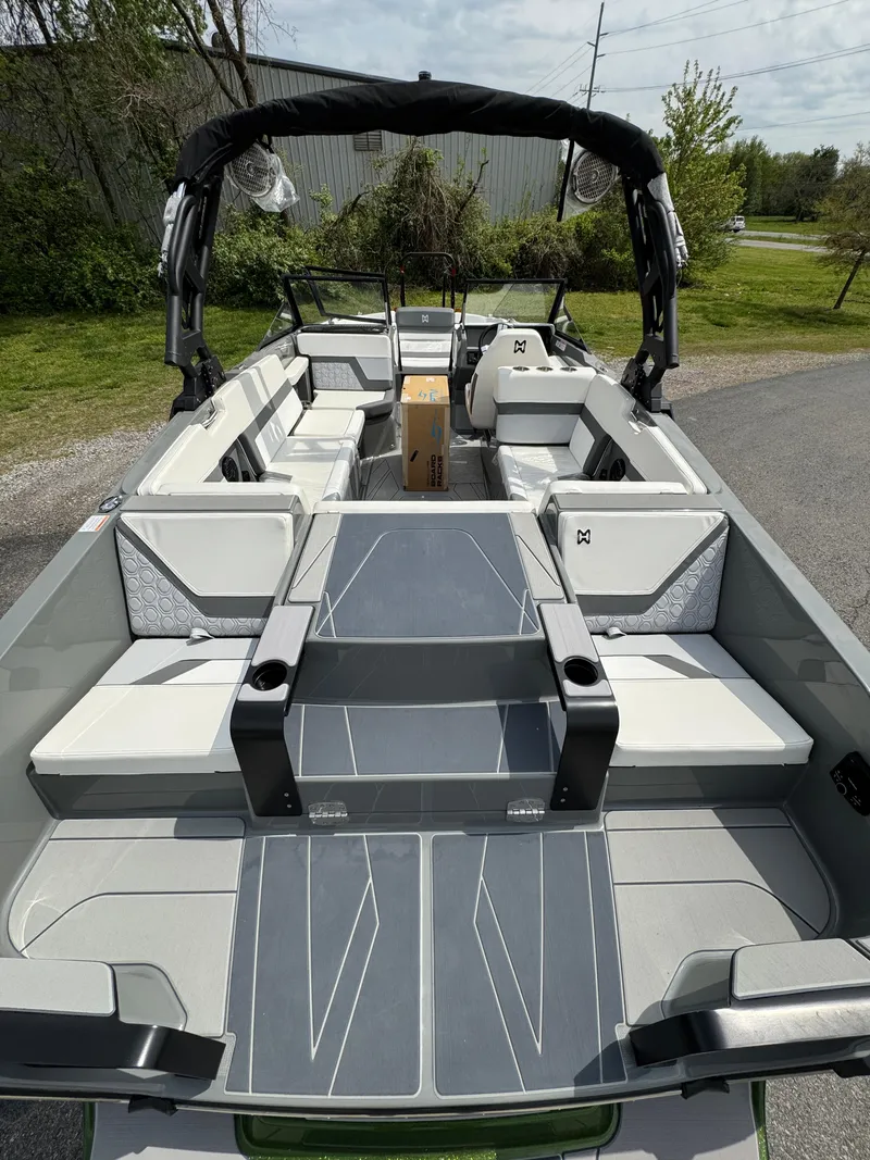 Slide: The Image of 2025 Heyday H22 boat interior with modern seating and sleek design. - 5